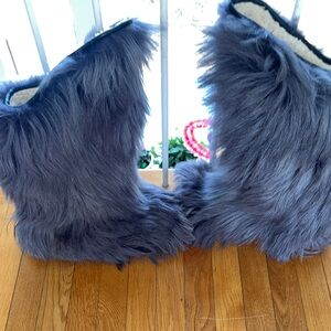 ROLUC Ideal Grey Goat Fur  Boots